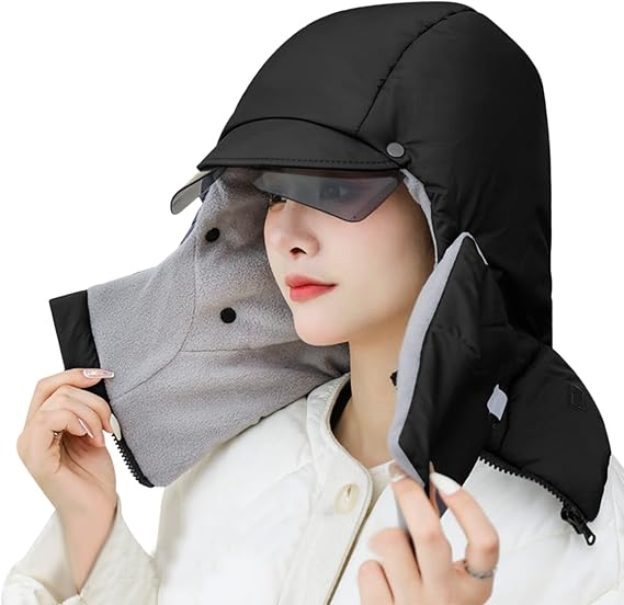 Windproof riding mask with goggles