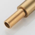 Round Single Handle Bathroom Faucet Single Hole Sink Faucet in Brushed Gold