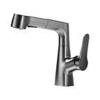 1-Handle Brushed Nickel Widespread Faucet Single Hole Bathroom Vessel Faucet with Brass