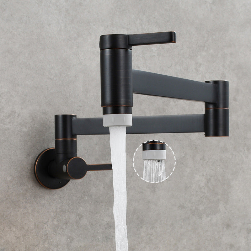 1-handle brushed nickel widespread faucet 1 hole wall-mounted bathroom faucet with brass