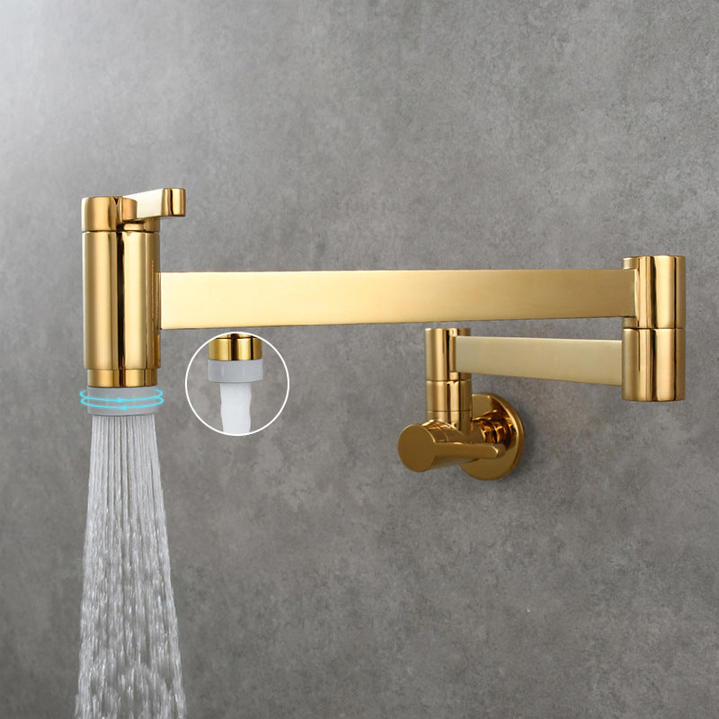 1-handle brushed nickel widespread faucet 1 hole wall-mounted bathroom faucet with brass