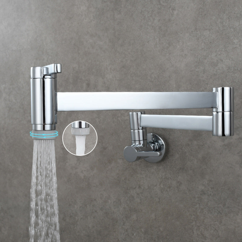 1-handle brushed nickel widespread faucet 1 hole wall-mounted bathroom faucet with brass