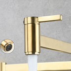1-handle brushed nickel widespread faucet 1 hole wall-mounted bathroom faucet with brass