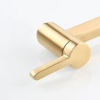 1-handle brushed nickel widespread faucet 1 hole wall-mounted bathroom faucet with brass