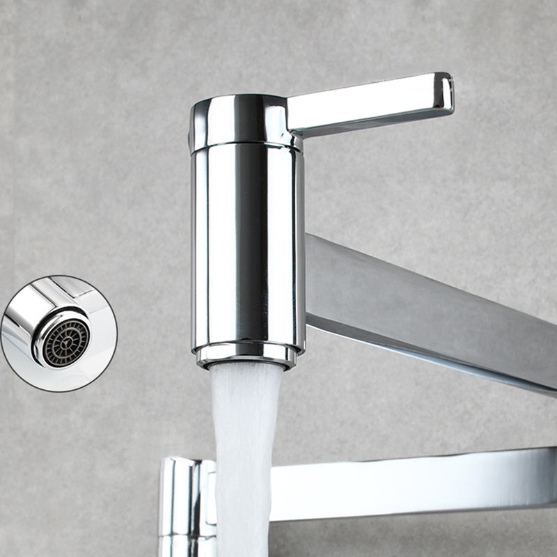 1-handle brushed nickel widespread faucet 1 hole wall-mounted bathroom faucet with brass