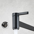 1-handle brushed nickel widespread faucet 1 hole wall-mounted bathroom faucet with brass
