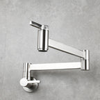 1-handle brushed nickel widespread faucet 1 hole wall-mounted bathroom faucet with brass