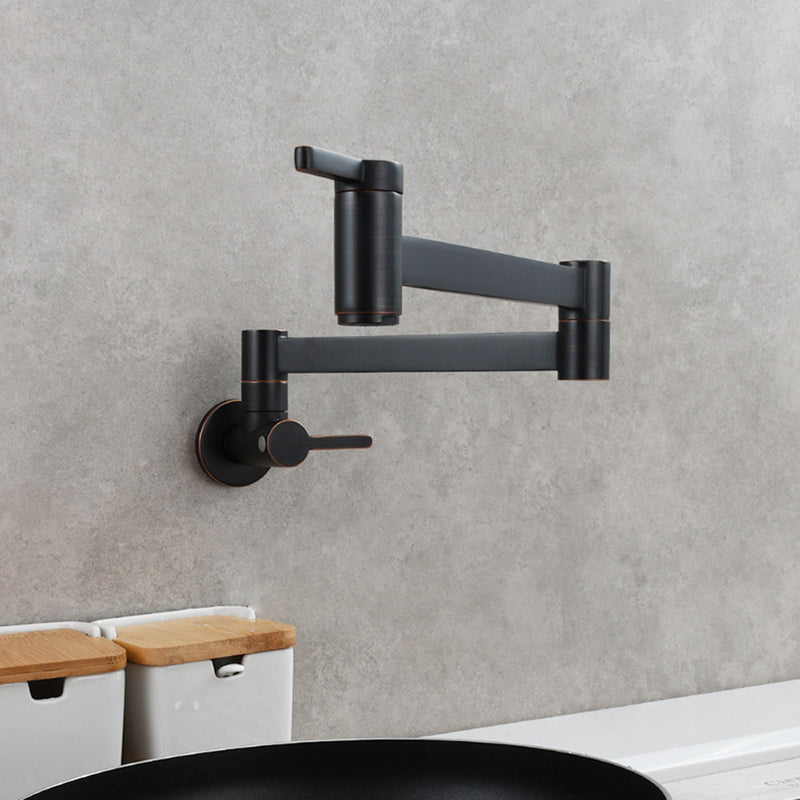 1-handle brushed nickel widespread faucet 1 hole wall-mounted bathroom faucet with brass