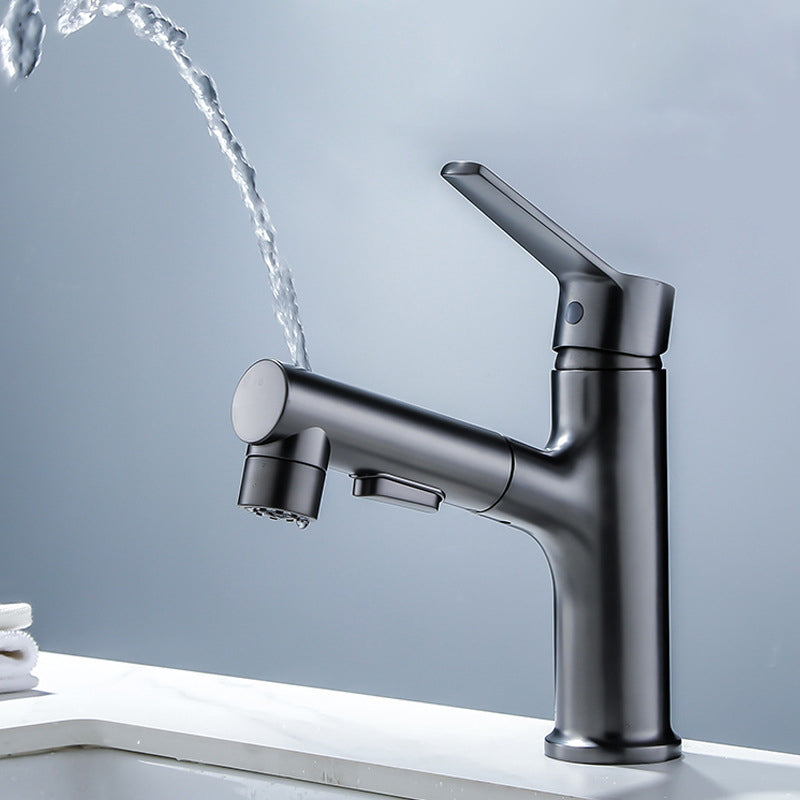 Modern Basin Faucet Solid Copper Centered Sink Faucet for Bathroom