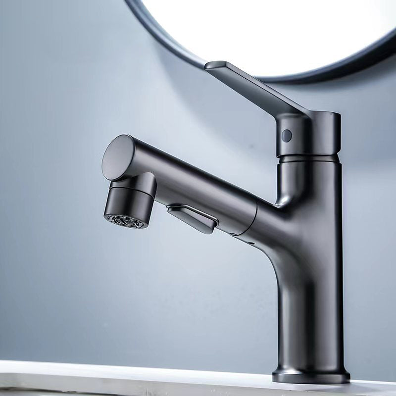 Modern Basin Faucet Solid Copper Centered Sink Faucet for Bathroom