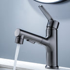 Modern Basin Faucet Solid Copper Centered Sink Faucet for Bathroom