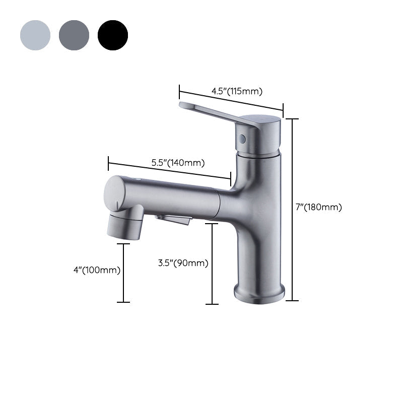 Modern Basin Faucet Solid Copper Centered Sink Faucet for Bathroom