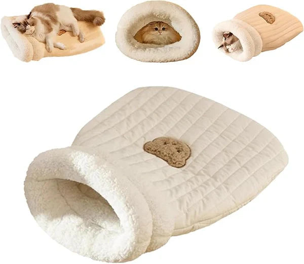 3-Layer Pet Sleeping Bag for Cats & Small Dogs