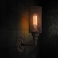Metallic Cylinder Wall Lighting with Mesh Pattern Vintage Stylish 1 Light Restaurant Wall Mount Light in Black