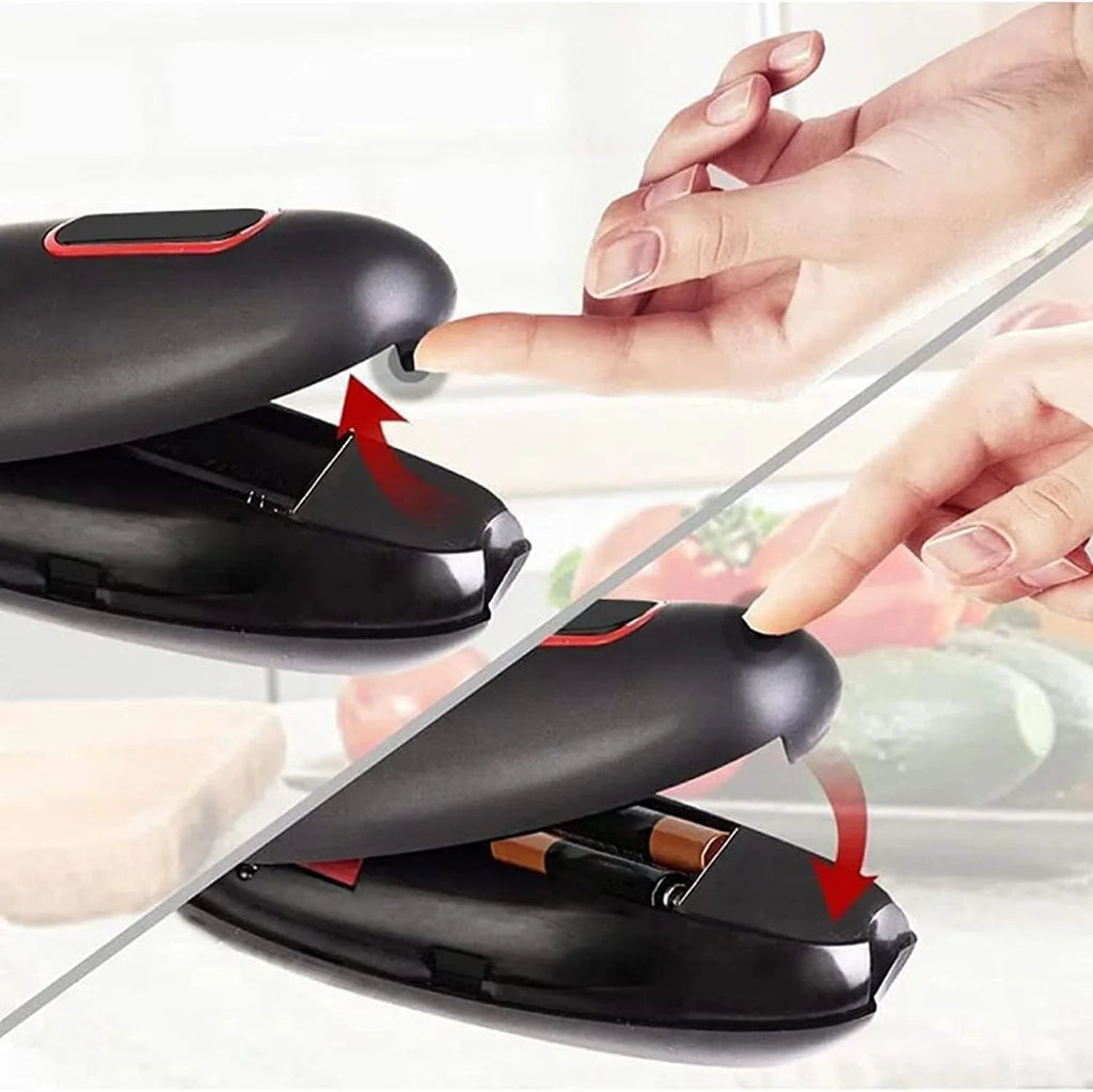 Automatic Can Opener with Ergonomic Handle and One-Button Operation