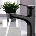 Modern Style Sink Faucet Single Handle Low Arc Pull Out Copper Sink Faucet