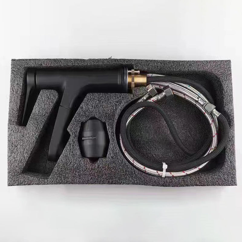 Modern Style Sink Faucet Single Handle Low Arc Pull Out Copper Sink Faucet