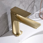 Modern Bathroom Faucet Brass Deep Curve Lever Handle with Faucet Hose