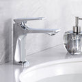 Modern Bathroom Faucet Brass Deep Curve Lever Handle with Faucet Hose