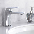 Modern Bathroom Faucet Brass Deep Curve Lever Handle with Faucet Hose
