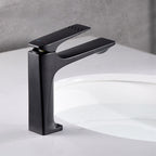Modern Bathroom Faucet Brass Deep Curve Lever Handle with Faucet Hose