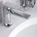 Modern Bathroom Faucet Brass Deep Curve Lever Handle with Faucet Hose