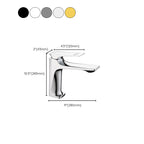 Modern Bathroom Faucet Brass Deep Curve Lever Handle with Faucet Hose