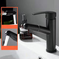 Pull-out simple bathroom sink tap 1 hole single lever faucet