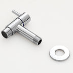 Contemporary Wall-Mounted Bathroom Faucet Single Hole Low Arc Solid Brass Circular Faucet