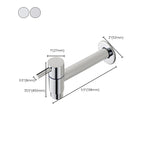 Contemporary Wall-Mounted Bathroom Faucet Single Hole Low Arc Solid Brass Circular Faucet