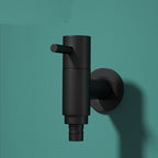 Contemporary Wall-Mounted Bathroom Faucet One Hole Solid Brass Round Faucet
