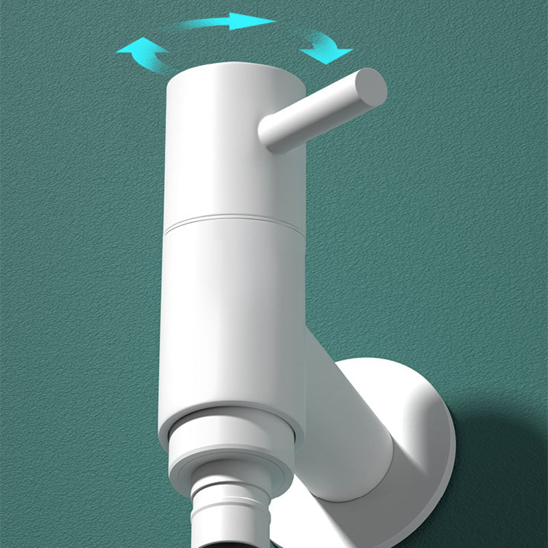 Contemporary Wall-Mounted Bathroom Faucet One Hole Solid Brass Round Faucet