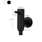 Contemporary Wall-Mounted Bathroom Faucet One Hole Solid Brass Round Faucet
