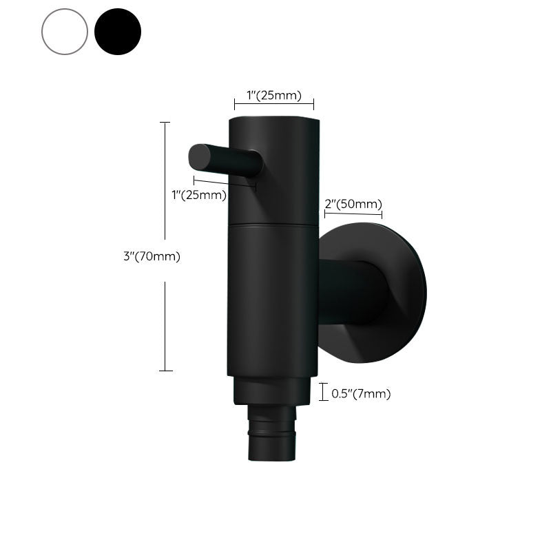 Contemporary Wall-Mounted Bathroom Faucet One Hole Solid Brass Round Faucet