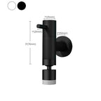 Contemporary Wall-Mounted Bathroom Faucet One Hole Solid Brass Round Faucet