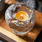 Glass Tealight Holder – Decorative Candle Holder made of Clear Glass for Cozy Lighting