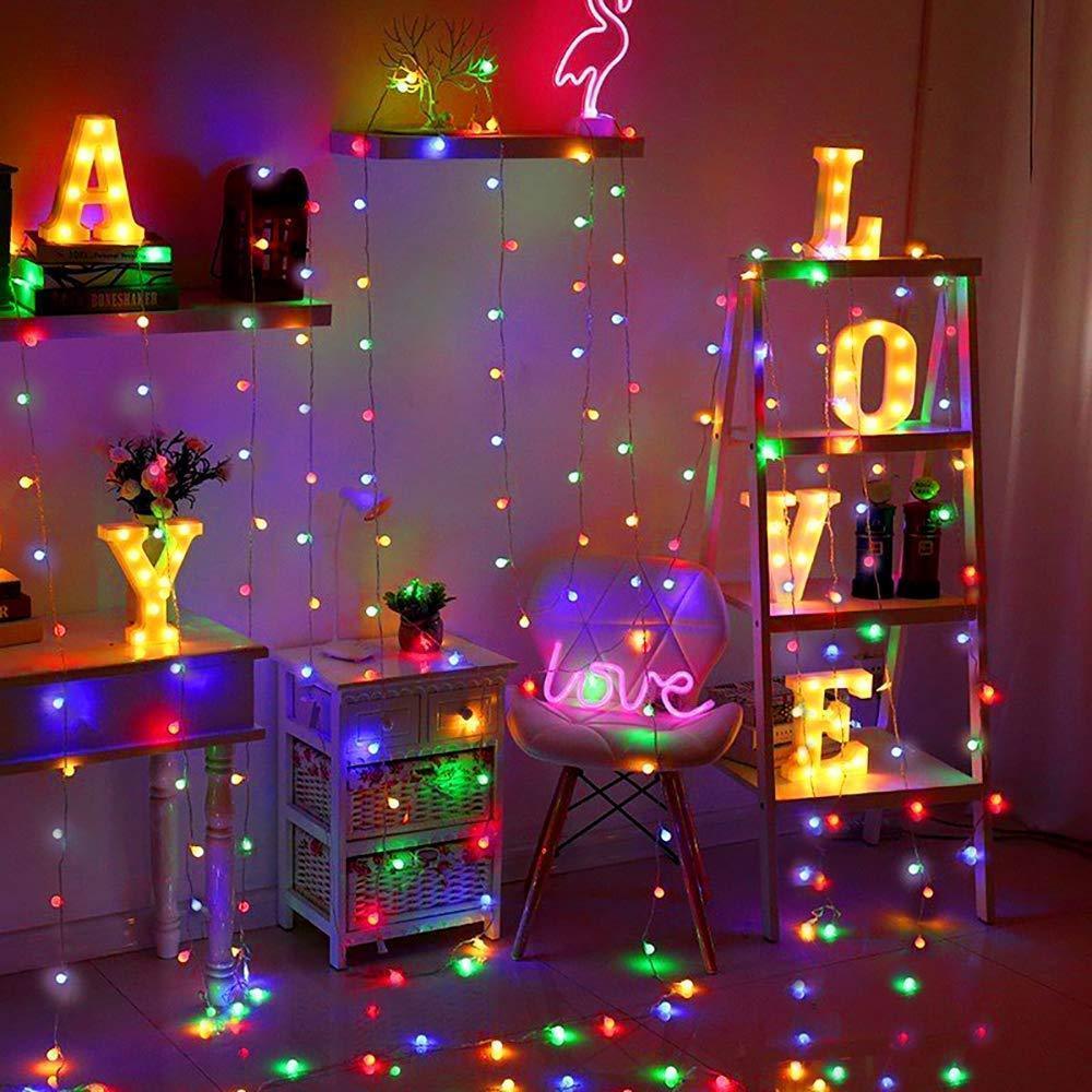 Solar-powered Crystal Ball String Lights