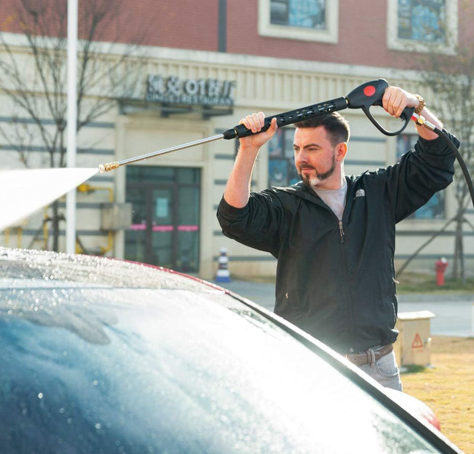 Adjustable nozzles allow for precise and efficient washing