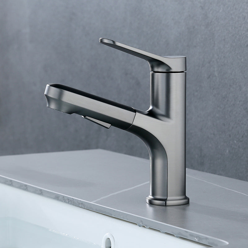 Contemporary Style Centerset Faucets Bathroom Fixtures with Lever Handle