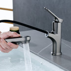 Contemporary Style Centerset Faucets Bathroom Fixtures with Lever Handle