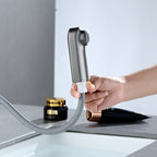 Contemporary Style Centerset Faucets Bathroom Fixtures with Lever Handle