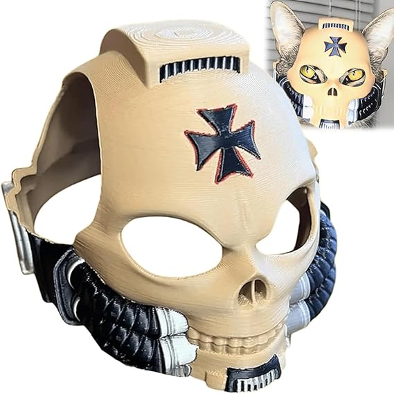 Cat Skull Helmet — Lightweight Sci-Fi Pet Armor for Cosplay