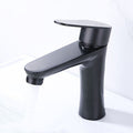 Contemporary Stainless Steel Sink Faucet Lever Handles Low Arc Sink Faucet