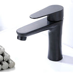 Contemporary Stainless Steel Sink Faucet Lever Handles Low Arc Sink Faucet