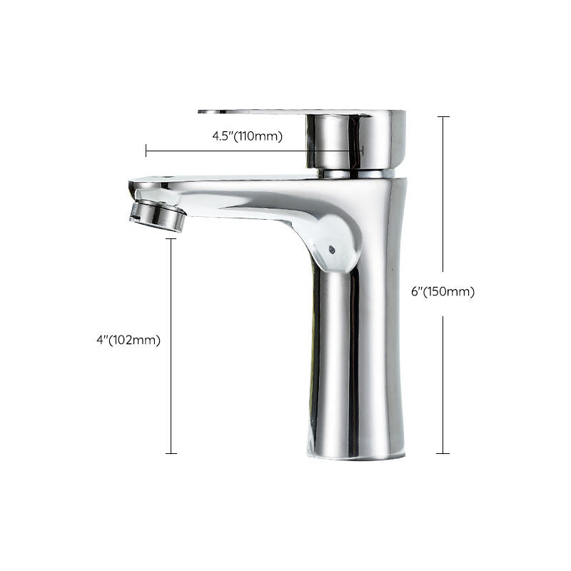 Contemporary Stainless Steel Sink Faucet Lever Handles Low Arc Sink Faucet