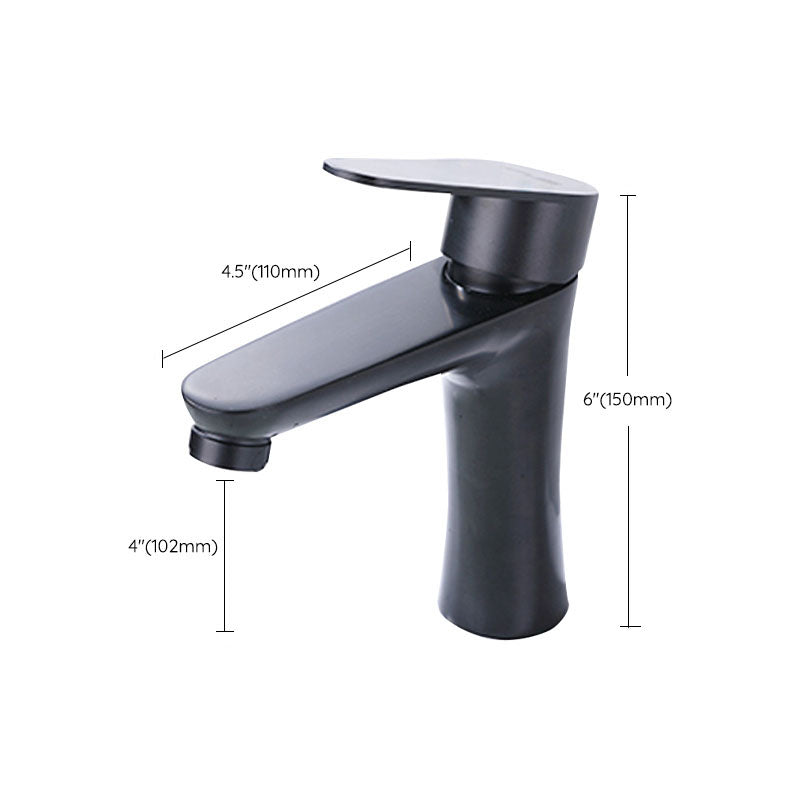 Contemporary Stainless Steel Sink Faucet Lever Handles Low Arc Sink Faucet