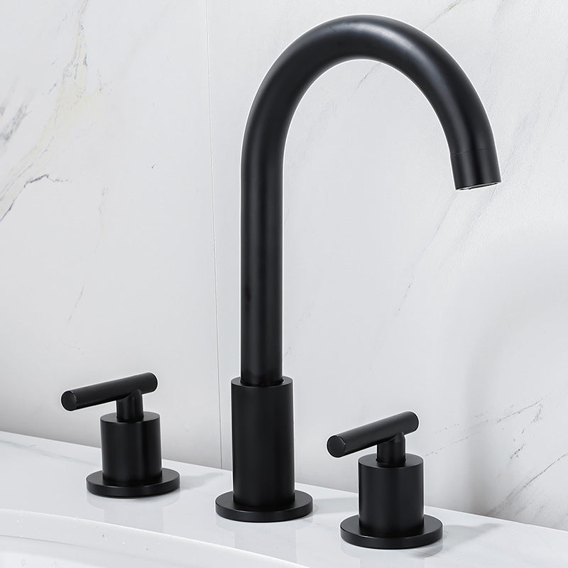 Modern 2-Handle Bathroom Sink Faucet 3-Hole Widespread Bathroom Faucet