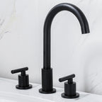 Modern 2-Handle Bathroom Sink Faucet 3-Hole Widespread Bathroom Faucet