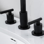 Modern 2-Handle Bathroom Sink Faucet 3-Hole Widespread Bathroom Faucet
