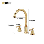 Modern 2-Handle Bathroom Sink Faucet 3-Hole Widespread Bathroom Faucet